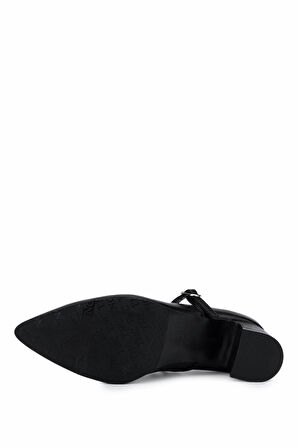 Tamer Tanca Kadın Siyah Deri Hakiki Deri Topuklu Ayakkabı 51 8043 BN AYK SK25-26 SIYAH DR