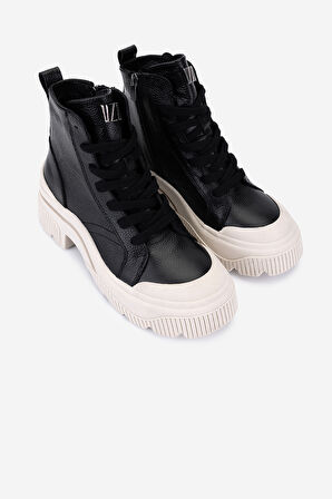 Valmenti Kadın Hakiki Deri Siyah Floter Casual Bot 154 5989 BN BOT SK25-26 SIYAH FLTR