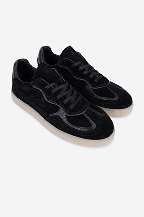 Valmenti Kadın Hakiki Deri Siyah Sneakers & Spor Ayakkabı 154 6634 BN AYK SK25-26 SYH SUET/CRISPY