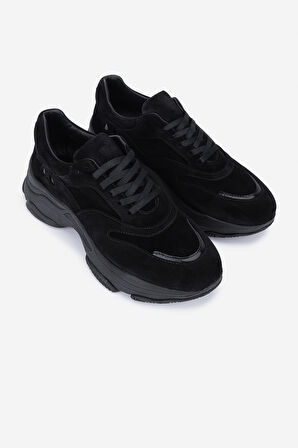 Valmenti Kadın Hakiki Deri Siyah Sneakers & Spor Ayakkabı 154 3396 BN AYK SK25-26 SYH SUET/RGN