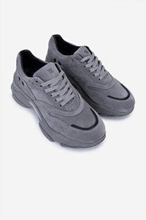 Valmenti Kadın Hakiki Deri Gri Sneakers & Spor Ayakkabı 154 3396 BN AYK SK25-26 GRI SUET/SYH DR