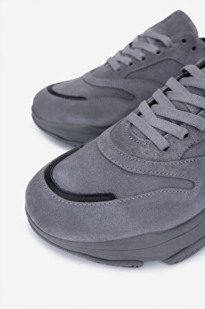 Valmenti Kadın Hakiki Deri Gri Sneakers & Spor Ayakkabı 154 3396 BN AYK SK25-26 GRI SUET/SYH DR