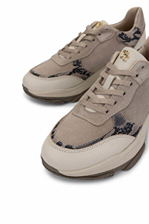 Tamer Tanca Kadın Hakiki Deri Bej Süet Sneakers & Spor Ayakkabı 154 3382 BN AYK SK25-26 BEJ SUET