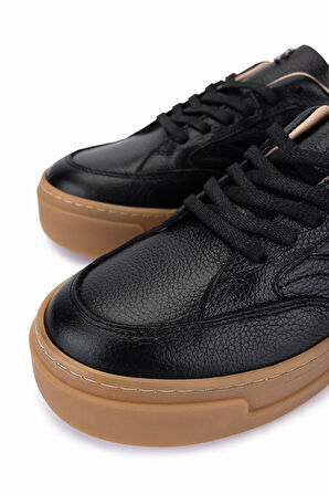Tamer Tanca Kadın Hakiki Deri Siyah Floter Sneakers & Spor Ayakkabı 154 6801 BN AYK SK25-26 SIYAH FLTR