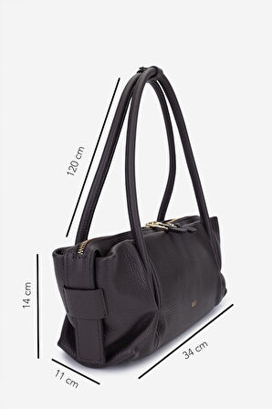 Valmenti Kadın Hakiki Deri Kahverengi Kol Çantası 1169 6318 BN CNT SK25-26 T.MORO