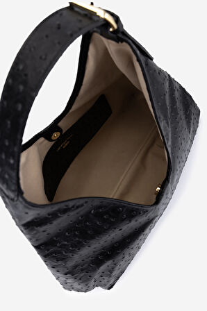 Valmenti Kadın Hakiki Deri Siyah Omuz Çanta 1169 6371 BN CNT SK25-26 NERO