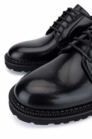 Tamer Tanca Erkek Hakiki Deri Siyah Mat Klasik Ayakkabı 1170 02 ERK AYK SK25-26 SYH MAT ACMA