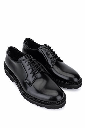 Tamer Tanca Erkek Hakiki Deri Siyah Mat Klasik Ayakkabı 1170 02 ERK AYK SK25-26 SYH MAT ACMA