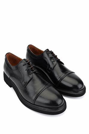 Tamer Tanca Erkek Hakiki Deri Siyah Klasik Ayakkabı 1170 34 ERK AYK SK25-26 SIYAH DR/FLTR