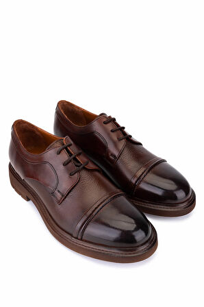 Tamer Tanca Erkek Hakiki Deri Taba Klasik Ayakkabı 1170 34 ERK AYK SK25-26 TABA DR/FLTR