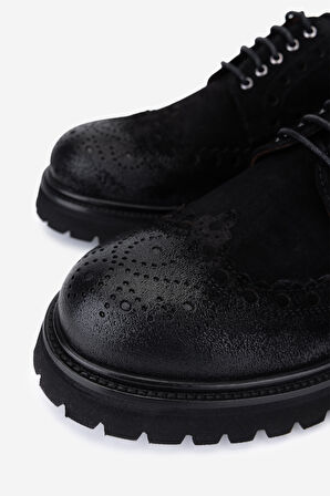 Valmenti Erkek Hakiki Deri Siyah Süet Casual Ayakkabı 1171 263-03 ERK AYK SK25-26 SIYAH SUET