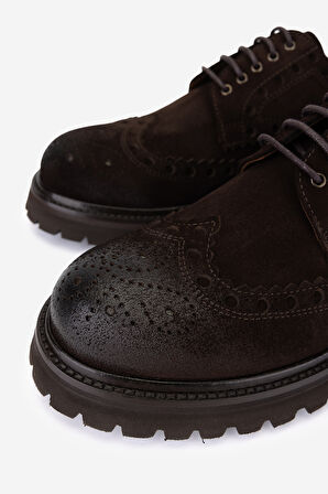 Valmenti Erkek Hakiki Deri Kahverengi Süet Casual Ayakkabı 1171 263-03 ERK AYK SK25-26 KAHVE SUET