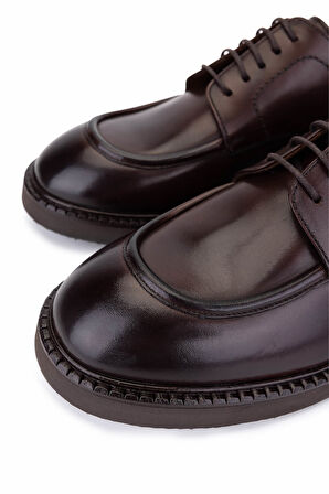 Tamer Tanca Erkek Hakiki Deri Kahverengi Casual Ayakkabı 1171 255-03 ERK AYK SK25-26 KAHVE