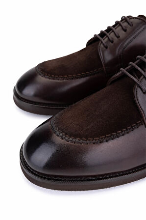 Tamer Tanca Erkek Hakiki Deri Kahverengi Klasik Ayakkabı 1171 259-04 ERK AYK SK25-26 KAHVE