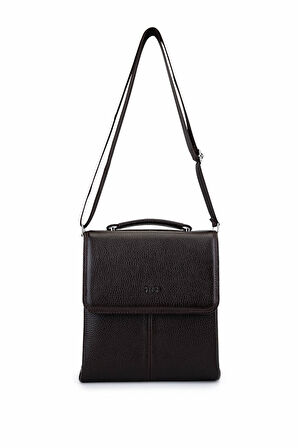 Tamer Tanca Erkek Hakiki Deri Kahverengi Postacı Çanta 1012 230203 ERK CNT SK25-26 KAHVE