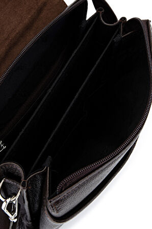 Tamer Tanca Erkek Hakiki Deri Kahverengi Postacı Çanta 1012 230203 ERK CNT SK25-26 KAHVE