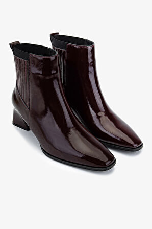 Valmenti Kadın Hakiki Deri Bordo Rugan Topuklu Bot 33 11505 BN BOT SK25-26 BORDO RGN