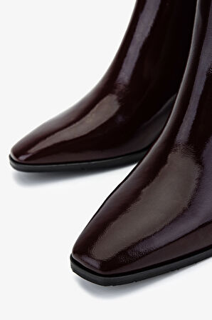 Valmenti Kadın Hakiki Deri Bordo Rugan Topuklu Bot 33 11505 BN BOT SK25-26 BORDO RGN