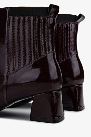 Valmenti Kadın Hakiki Deri Bordo Rugan Topuklu Bot 33 11505 BN BOT SK25-26 BORDO RGN