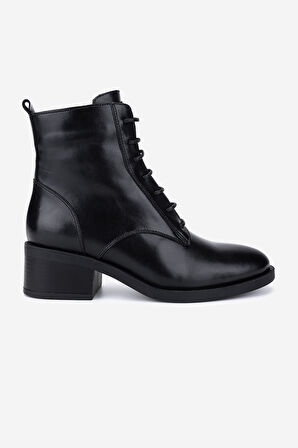 Valmenti Kadın Hakiki Deri Siyah Topuklu Bot 33 5010-1 BN BOT SK25-26 SIYAH DR