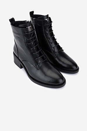 Valmenti Kadın Hakiki Deri Siyah Topuklu Bot 33 5010-1 BN BOT SK25-26 SIYAH DR