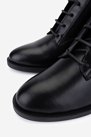 Valmenti Kadın Hakiki Deri Siyah Topuklu Bot 33 5010-1 BN BOT SK25-26 SIYAH DR