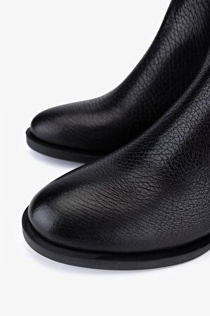 Valmenti Kadın Hakiki Deri Siyah Topuklu Çizme 33 5030-1 BN CZM SK25-26 SIYAH TAS DR