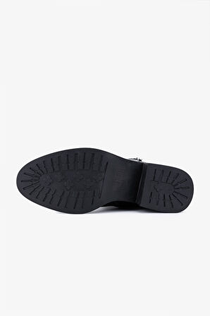 Valmenti Kadın Hakiki Deri Siyah Topuklu Çizme 33 5030-1 BN CZM SK25-26 SIYAH TAS DR