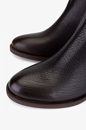 Valmenti Kadın Hakiki Deri Kahverengi Topuklu Çizme 33 5030-1 BN CZM SK25-26 KAHVE TAS DR