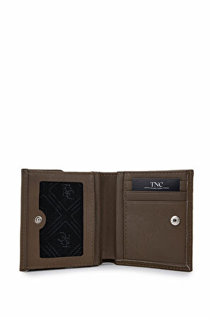 Tamer Tanca Unisex Hakiki Deri Bej Cüzdan Cuzdan 688 1415 CZDN Y25 TOPRAK