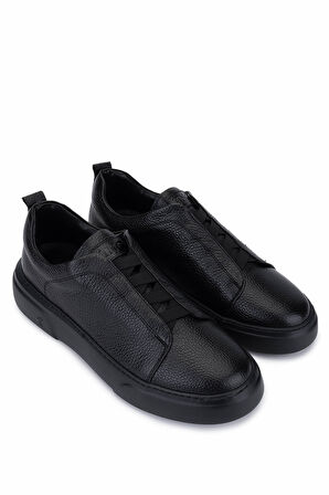 Tamer Tanca Erkek Hakiki Deri Siyah Sneakers & Spor Ayakkabı 965 2526 ERK AYK Y25 SIYAH FLTR/SYH