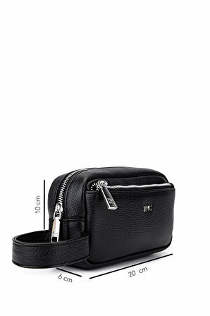 Tamer Tanca Erkek Hakiki Deri Siyah Floter El Çantası 1012 2020 ERK CNT SK25-26 SIYAH FLTR