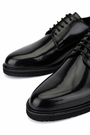 Tamer Tanca Erkek Hakiki Deri Siyah Açma Klasik Ayakkabı 987 456 ERK AYK SK25-26 SIYAH ACMA