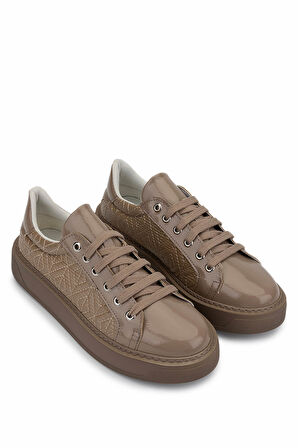 Tamer Tanca Kadın Suni Deri Bej Sneakers & Spor Ayakkabı 817 9878 BN AYK SK25-26 NUDE RGN