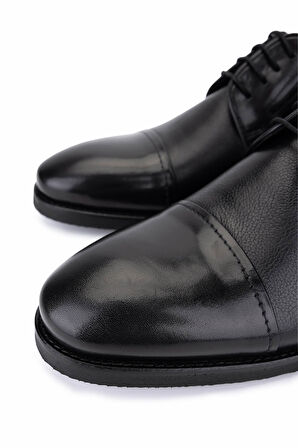 Tamer Tanca Erkek Hakiki Deri Siyah Klasik Ayakkabı 16 2394 ERK AYK SK25-26 SIYAH