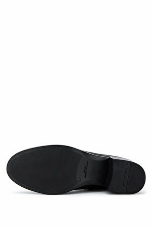 Tamer Tanca Kadın Hakiki Deri Siyah Floter Topuklu Bot 1081 155 BN BOT SK25-26 SIYAH FLTR