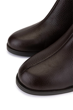 Tamer Tanca Kadın Hakiki Deri Kahverengi Topuklu Bot 1081 155 BN BOT SK25-26 KAHVE FLTR