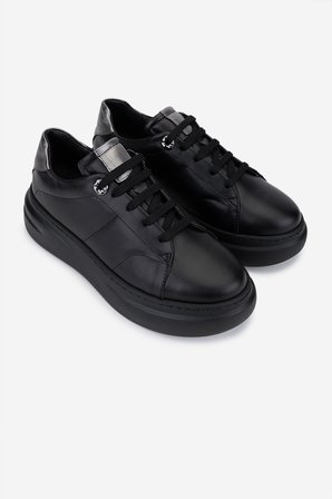 Valmenti Kadın Hakiki Deri Siyah/Antrasit Sneakers & Spor Ayakkabı 1116 16000 BN AYK SK25-26 SIYAH/ANTRASIT