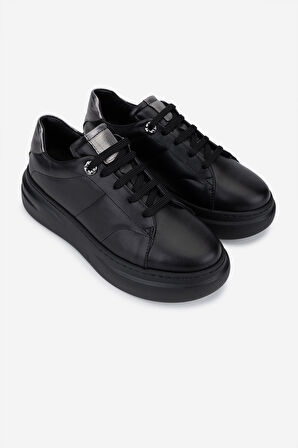 Valmenti Kadın Hakiki Deri Siyah/Antrasit Sneakers & Spor Ayakkabı 1116 16000 BN AYK SK25-26 SIYAH/ANTRASIT