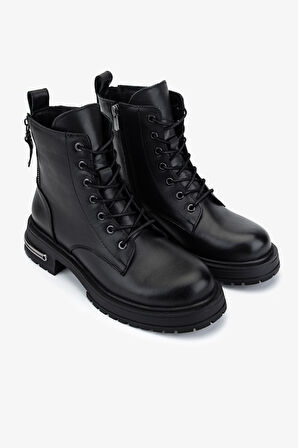 Valmenti Kadın Hakiki Deri Siyah Casual Bot 1164 5312 BN BOT SK25-26 SIYAH NAPPA