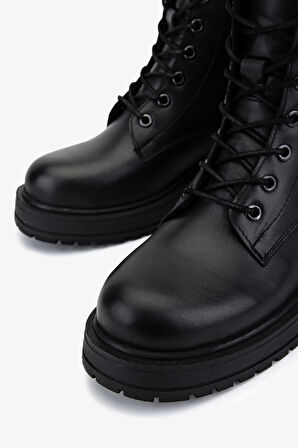 Valmenti Kadın Hakiki Deri Siyah Casual Bot 1164 5312 BN BOT SK25-26 SIYAH NAPPA