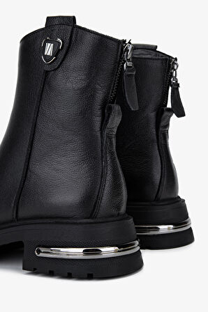 Valmenti Kadın Hakiki Deri Siyah Casual Bot 1164 25573 BN BOT SK25-26 SIYAH