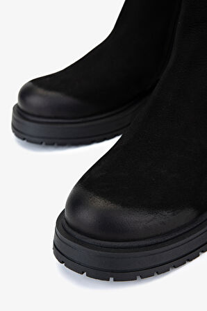 Valmenti Kadın Hakiki Deri Siyah Nubuk Casual Bot 1164 25573 BN BOT SK25-26 SIYAH NBK