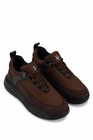 Tamer Tanca Kadın Suni Deri/Tekstil Kahverengi Sneakers & Spor Ayakkabı 1172 ONL-07 BN AYK SK25-26 KAHVE