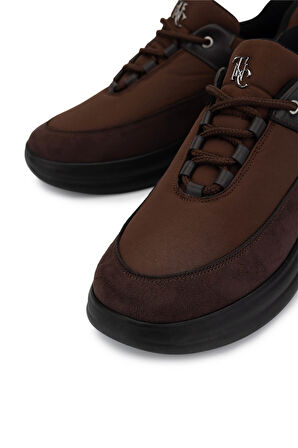 Tamer Tanca Kadın Suni Deri/Tekstil Kahverengi Sneakers & Spor Ayakkabı 1172 ONL-07 BN AYK SK25-26 KAHVE