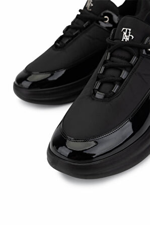 Tamer Tanca Kadın Suni Deri/Tekstil Siyah Sneakers & Spor Ayakkabı 1172 ONL-07 BN AYK SK25-26 SIYAH