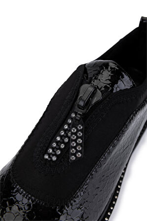 Tamer Tanca Kadın Suni Deri/Tekstil Siyah Casual Ayakkabı 1172 666 BN AYK SK25-26 SIYAH BSK