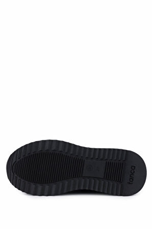 Tamer Tanca Kadın Hakiki Deri Siyah Rugan Sneakers & Spor Ayakkabı 322 2514502 BN AYK SK25-26 SIYAH KRSK RGN
