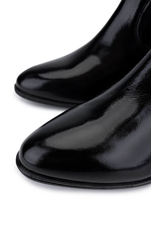 Tamer Tanca Kadın Hakiki Deri Siyah Rugan Topuklu Bot 322 2152713 BN BOT SK25-26 SIYAH RGN