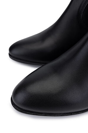 Tamer Tanca Kadın Hakiki Deri Siyah Deri Topuklu Bot 322 2152713 BN BOT SK25-26 SIYAH DR